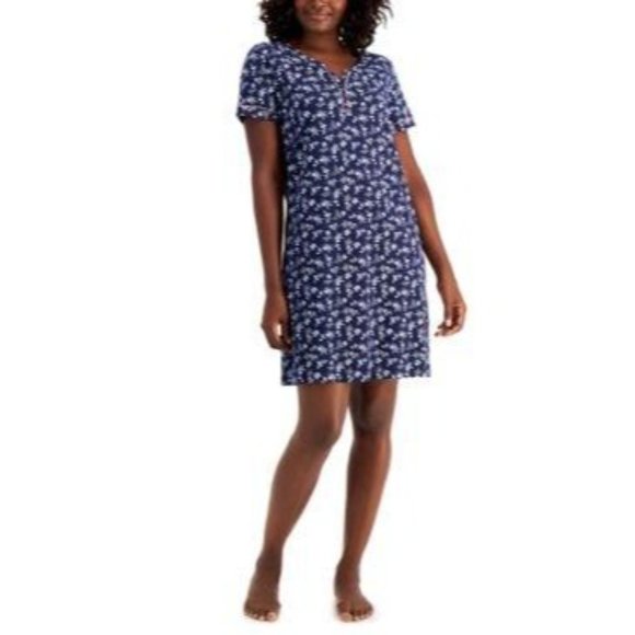Charter Club Womens Nightgown Sleep Shirt Floral - Picture 1 of 7
